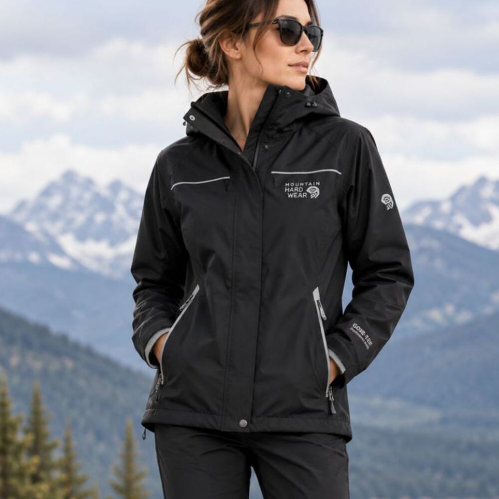 Mountain Hardwear GORE-TEX Black Waterproof Rain Shell Jacket Gorpcore Size S